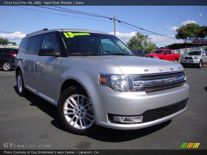Ingot Silver Metallic / Dune 2013 Ford Flex SEL AWD