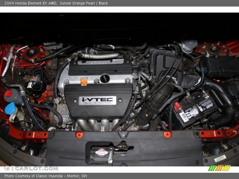 Sunset Orange Pearl / Black 2004 Honda Element EX AWD