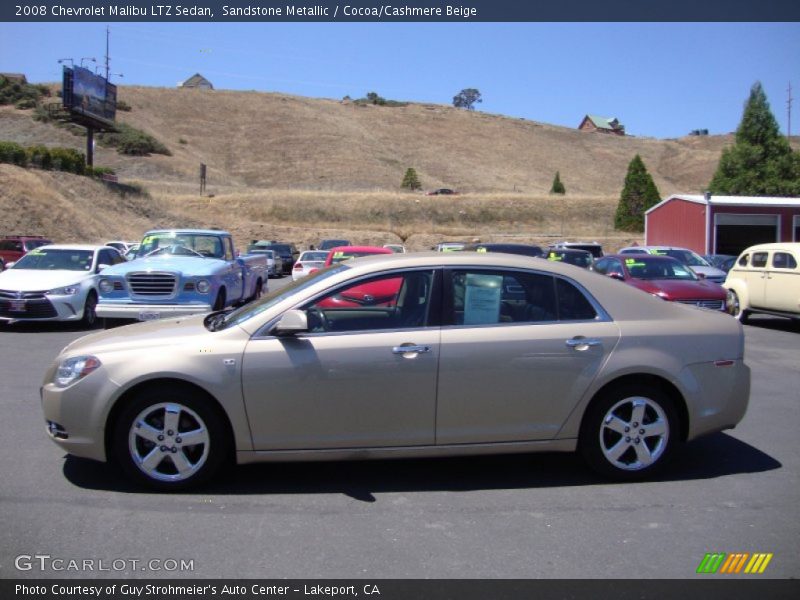 Sandstone Metallic / Cocoa/Cashmere Beige 2008 Chevrolet Malibu LTZ Sedan