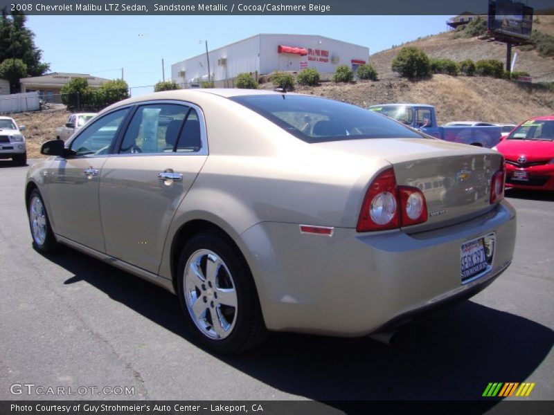 Sandstone Metallic / Cocoa/Cashmere Beige 2008 Chevrolet Malibu LTZ Sedan
