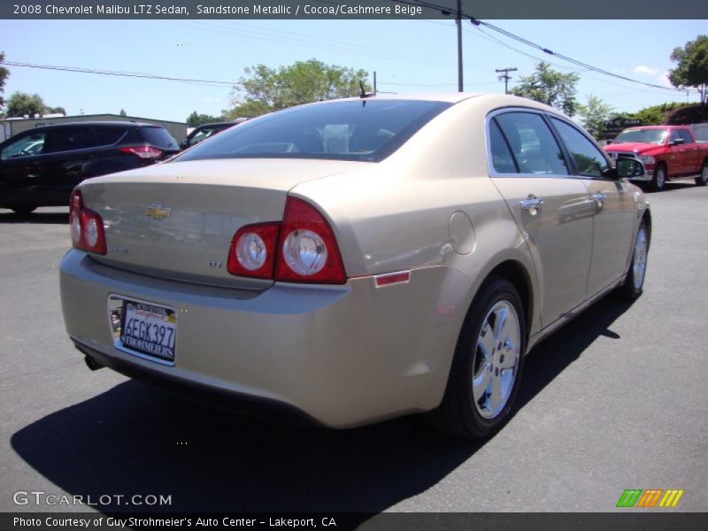 Sandstone Metallic / Cocoa/Cashmere Beige 2008 Chevrolet Malibu LTZ Sedan