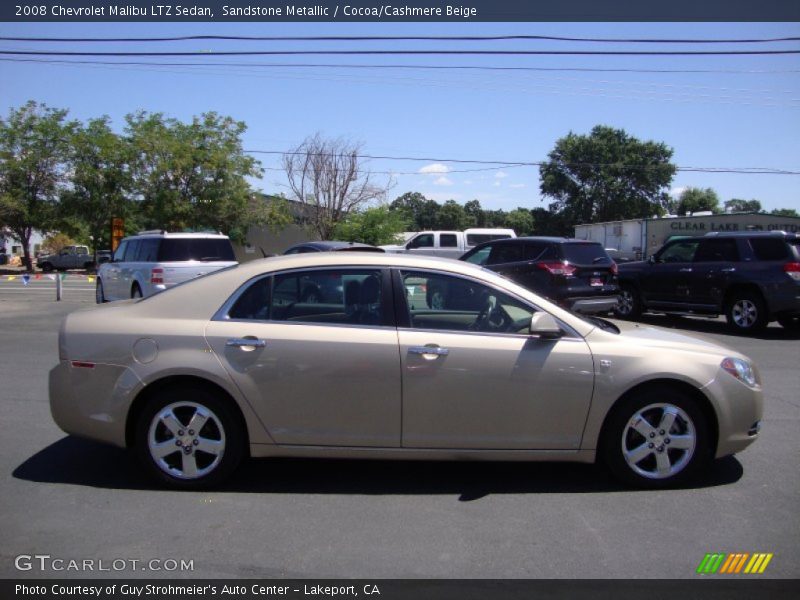 Sandstone Metallic / Cocoa/Cashmere Beige 2008 Chevrolet Malibu LTZ Sedan