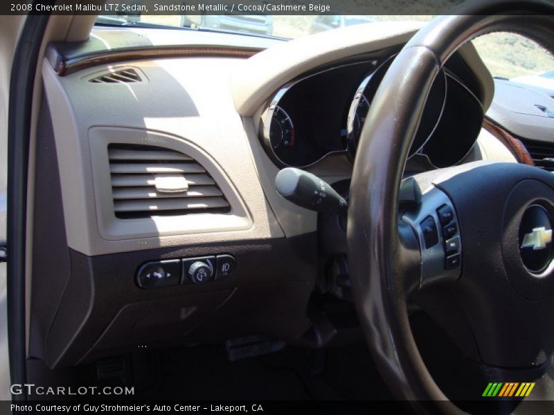 Sandstone Metallic / Cocoa/Cashmere Beige 2008 Chevrolet Malibu LTZ Sedan