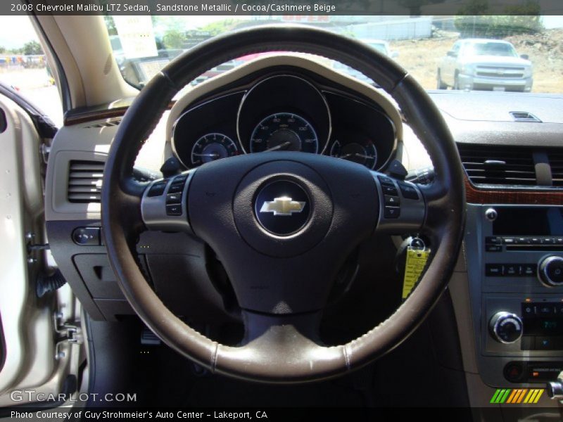 Sandstone Metallic / Cocoa/Cashmere Beige 2008 Chevrolet Malibu LTZ Sedan