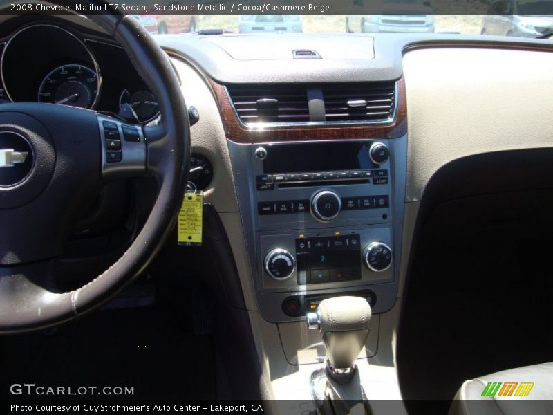 Sandstone Metallic / Cocoa/Cashmere Beige 2008 Chevrolet Malibu LTZ Sedan