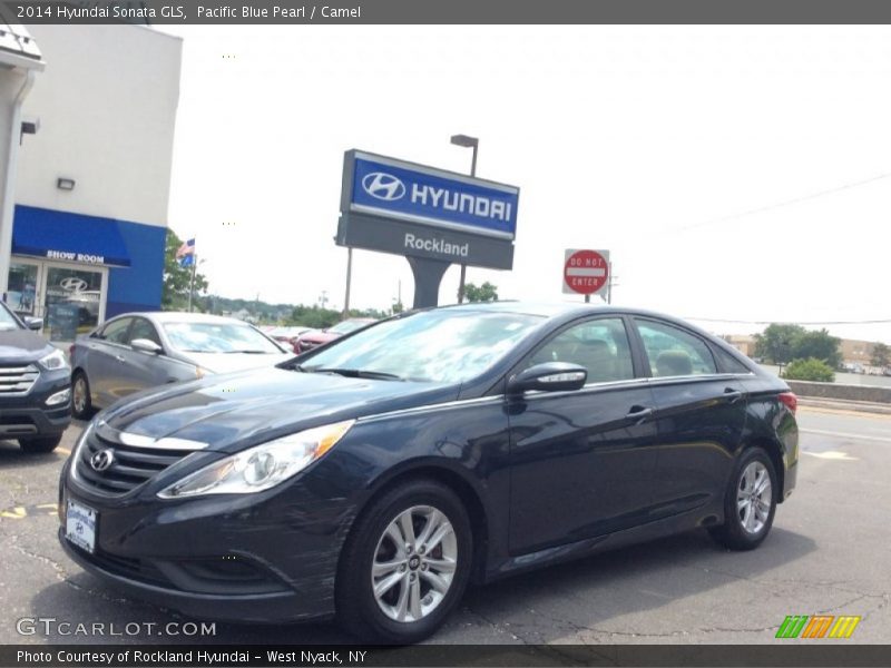 Pacific Blue Pearl / Camel 2014 Hyundai Sonata GLS