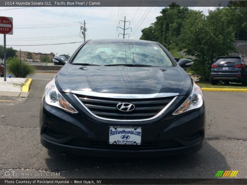 Pacific Blue Pearl / Camel 2014 Hyundai Sonata GLS