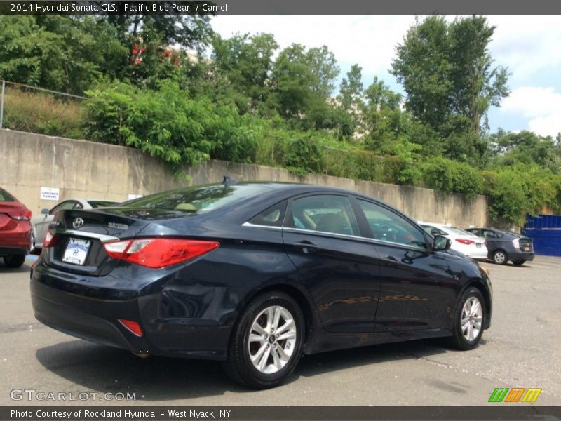 Pacific Blue Pearl / Camel 2014 Hyundai Sonata GLS