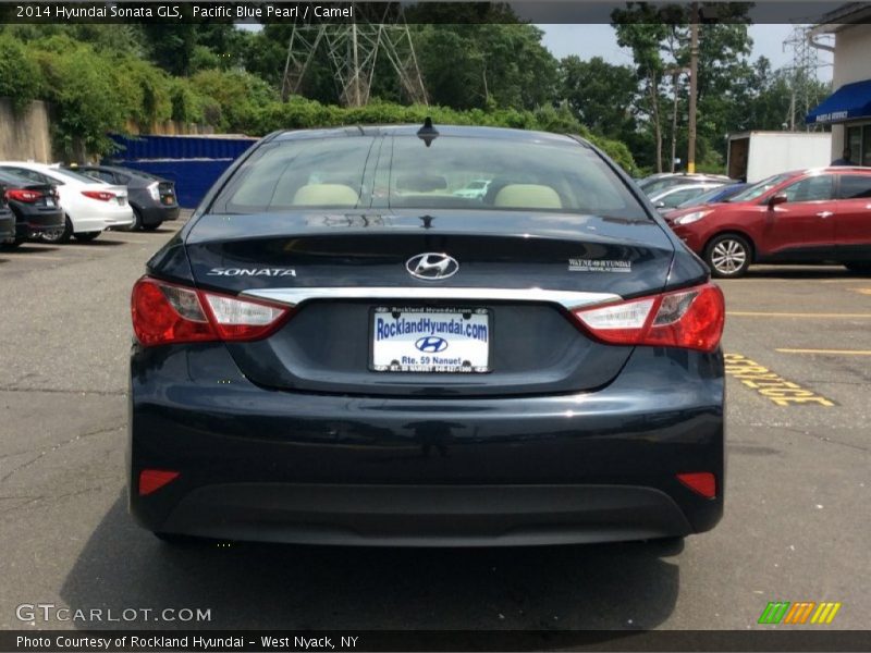 Pacific Blue Pearl / Camel 2014 Hyundai Sonata GLS