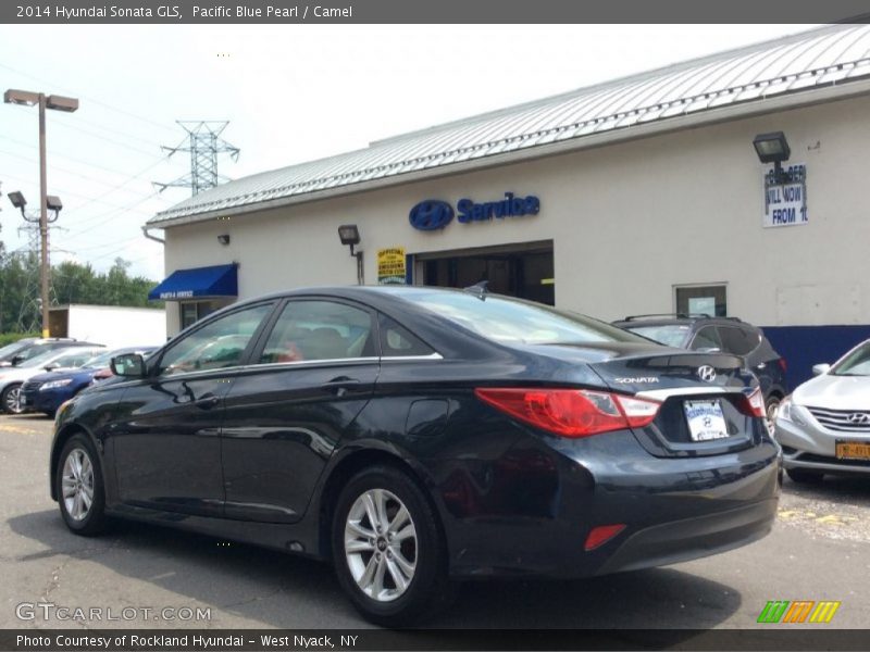 Pacific Blue Pearl / Camel 2014 Hyundai Sonata GLS