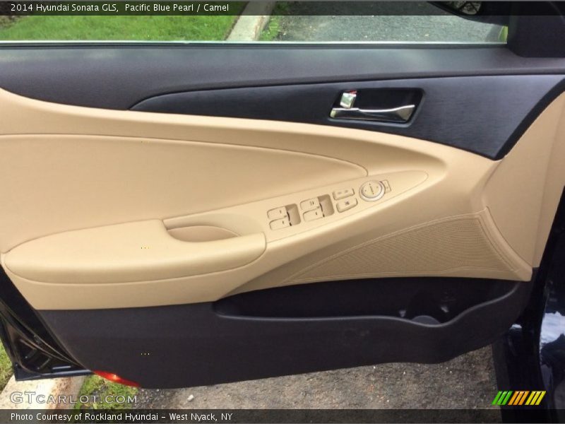 Pacific Blue Pearl / Camel 2014 Hyundai Sonata GLS