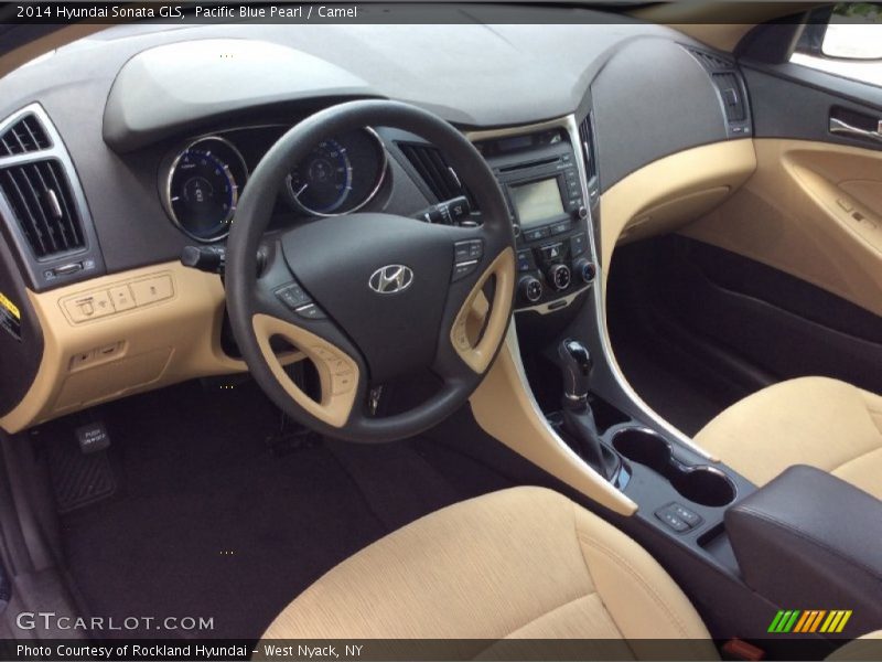 Pacific Blue Pearl / Camel 2014 Hyundai Sonata GLS