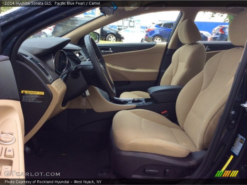 Pacific Blue Pearl / Camel 2014 Hyundai Sonata GLS