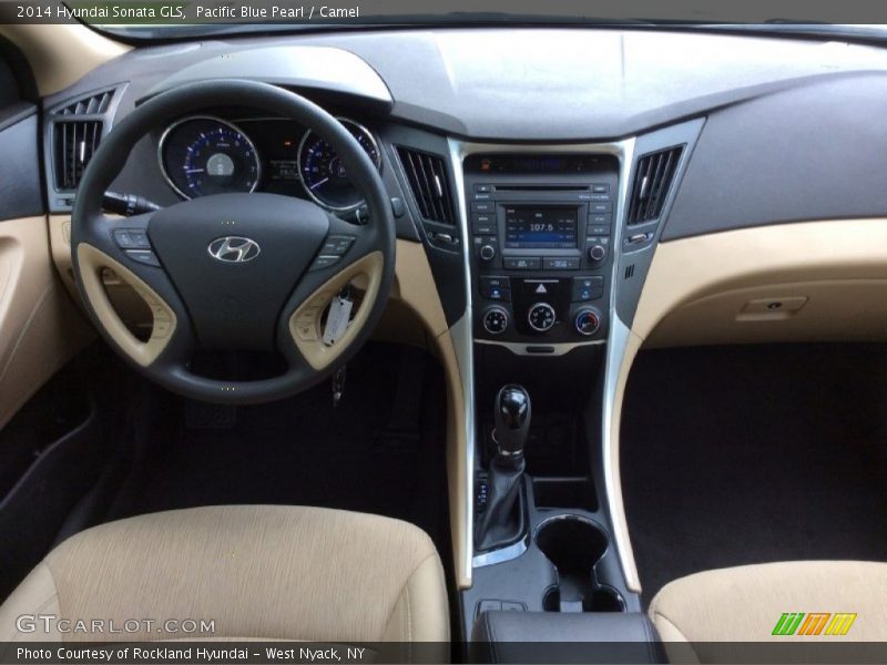 Pacific Blue Pearl / Camel 2014 Hyundai Sonata GLS