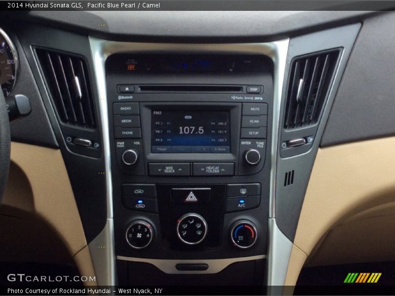 Pacific Blue Pearl / Camel 2014 Hyundai Sonata GLS