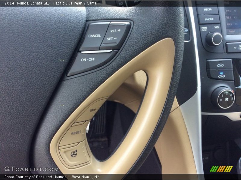 Pacific Blue Pearl / Camel 2014 Hyundai Sonata GLS