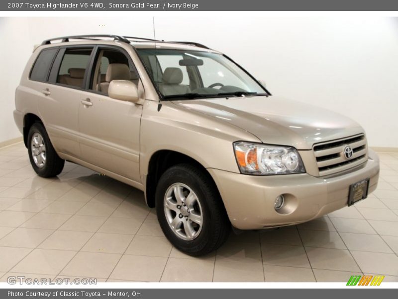 Sonora Gold Pearl / Ivory Beige 2007 Toyota Highlander V6 4WD