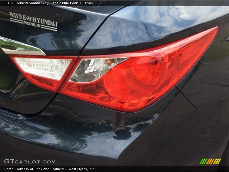 Pacific Blue Pearl / Camel 2014 Hyundai Sonata GLS