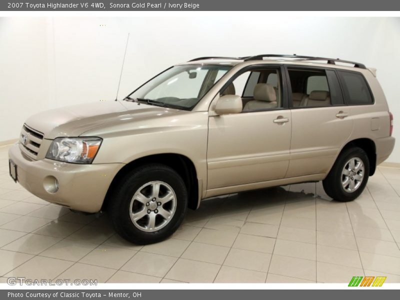 Sonora Gold Pearl / Ivory Beige 2007 Toyota Highlander V6 4WD