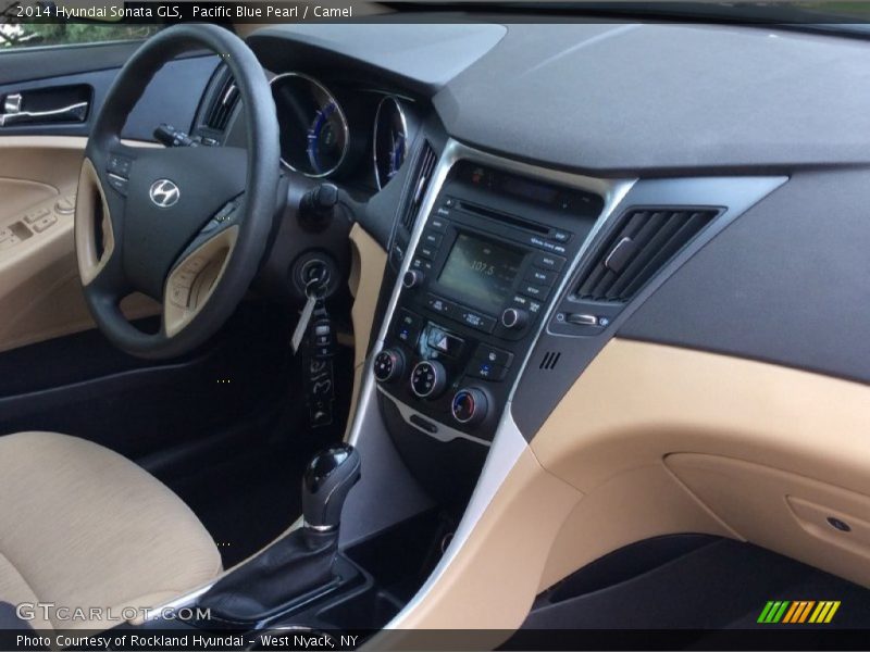 Pacific Blue Pearl / Camel 2014 Hyundai Sonata GLS