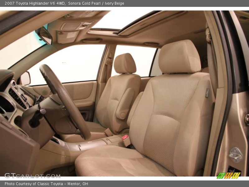 Sonora Gold Pearl / Ivory Beige 2007 Toyota Highlander V6 4WD