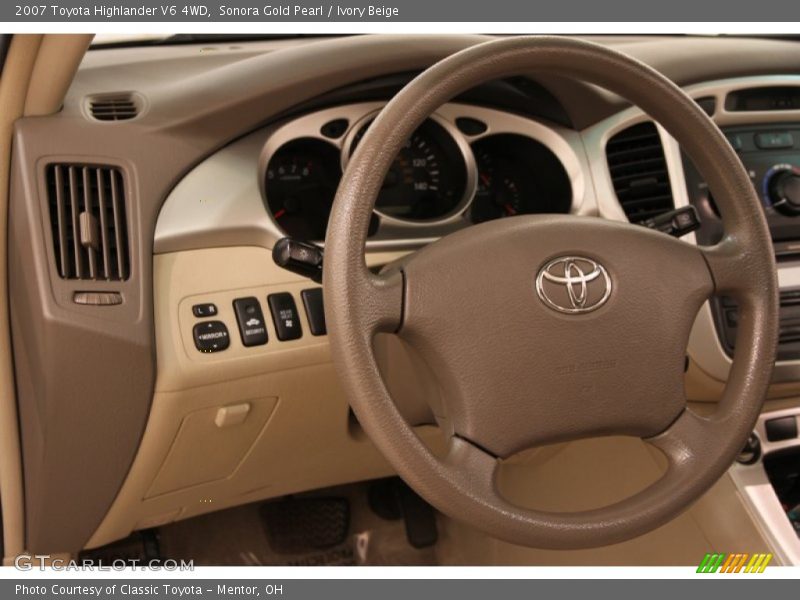 Sonora Gold Pearl / Ivory Beige 2007 Toyota Highlander V6 4WD