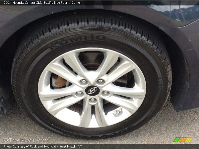 Pacific Blue Pearl / Camel 2014 Hyundai Sonata GLS