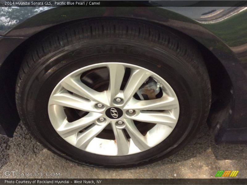 Pacific Blue Pearl / Camel 2014 Hyundai Sonata GLS
