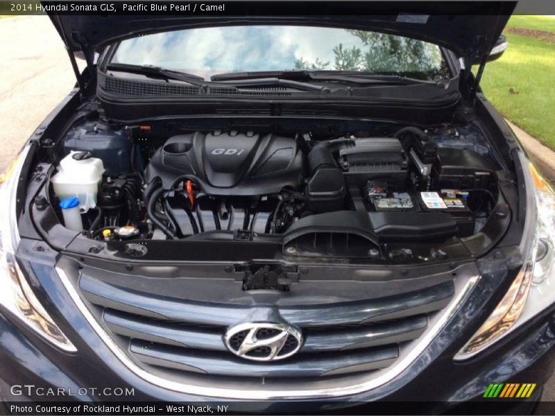 Pacific Blue Pearl / Camel 2014 Hyundai Sonata GLS