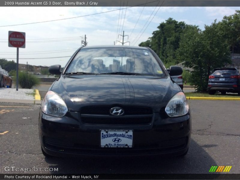 Ebony Black / Gray 2009 Hyundai Accent GS 3 Door