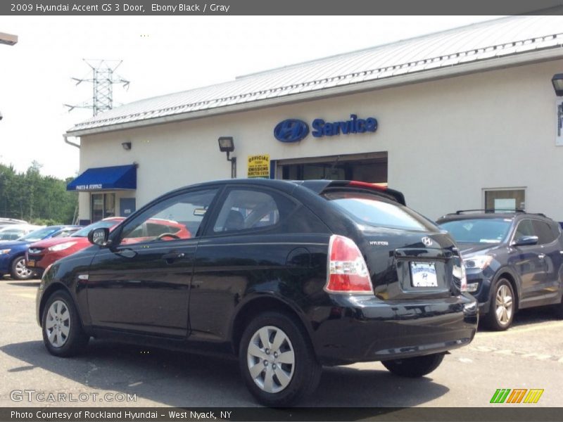 Ebony Black / Gray 2009 Hyundai Accent GS 3 Door