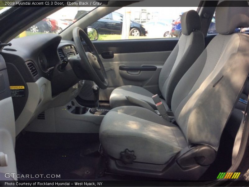 Ebony Black / Gray 2009 Hyundai Accent GS 3 Door