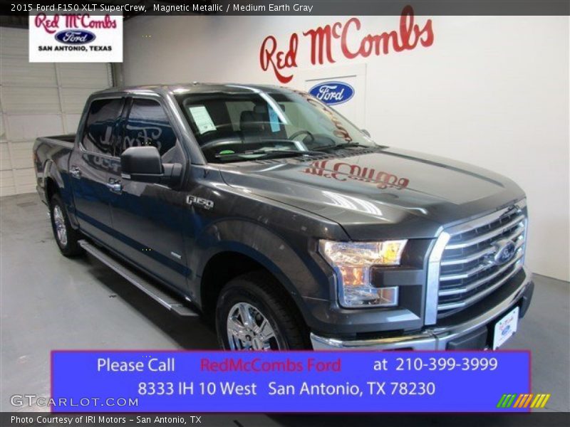 Magnetic Metallic / Medium Earth Gray 2015 Ford F150 XLT SuperCrew