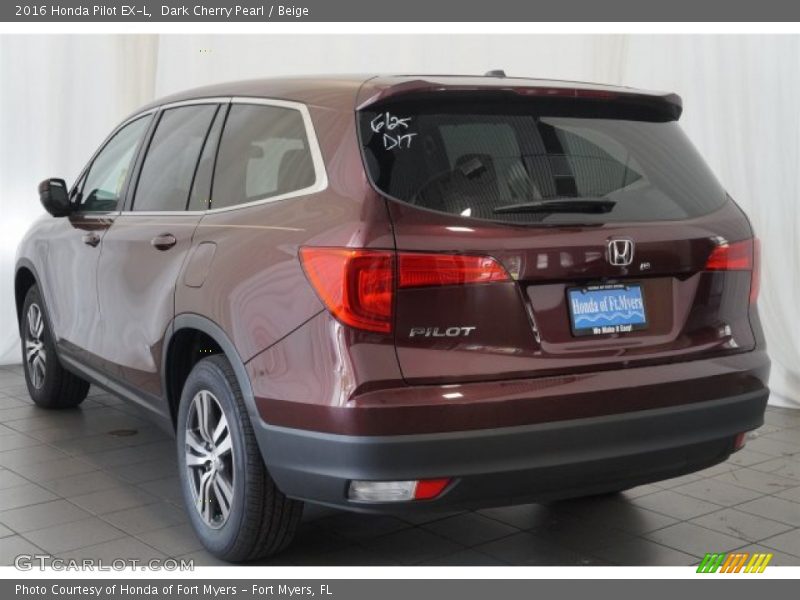 Dark Cherry Pearl / Beige 2016 Honda Pilot EX-L