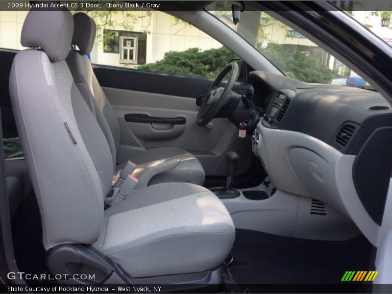 Ebony Black / Gray 2009 Hyundai Accent GS 3 Door