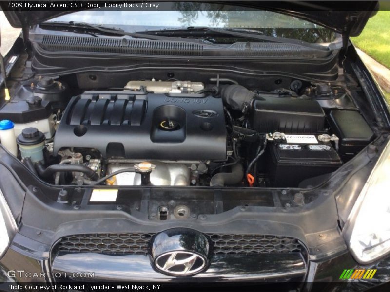 Ebony Black / Gray 2009 Hyundai Accent GS 3 Door