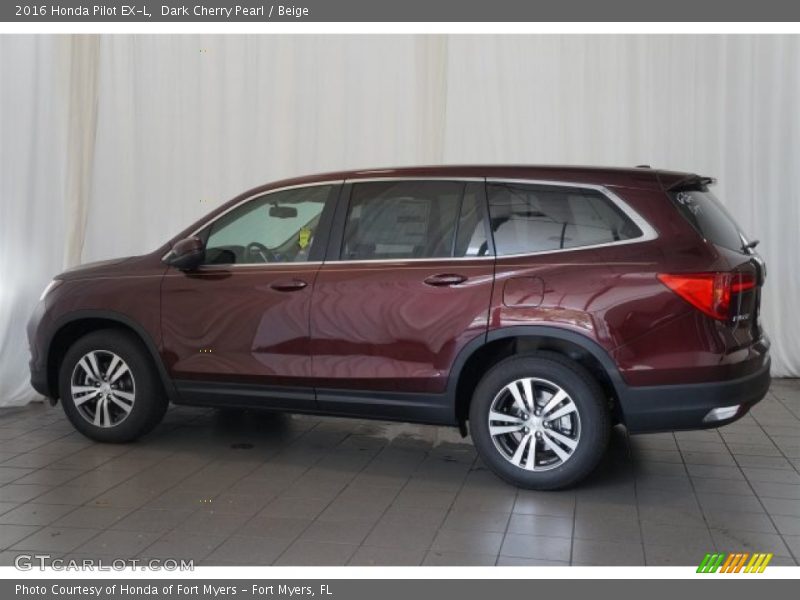 Dark Cherry Pearl / Beige 2016 Honda Pilot EX-L