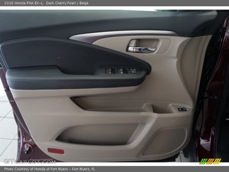 Dark Cherry Pearl / Beige 2016 Honda Pilot EX-L