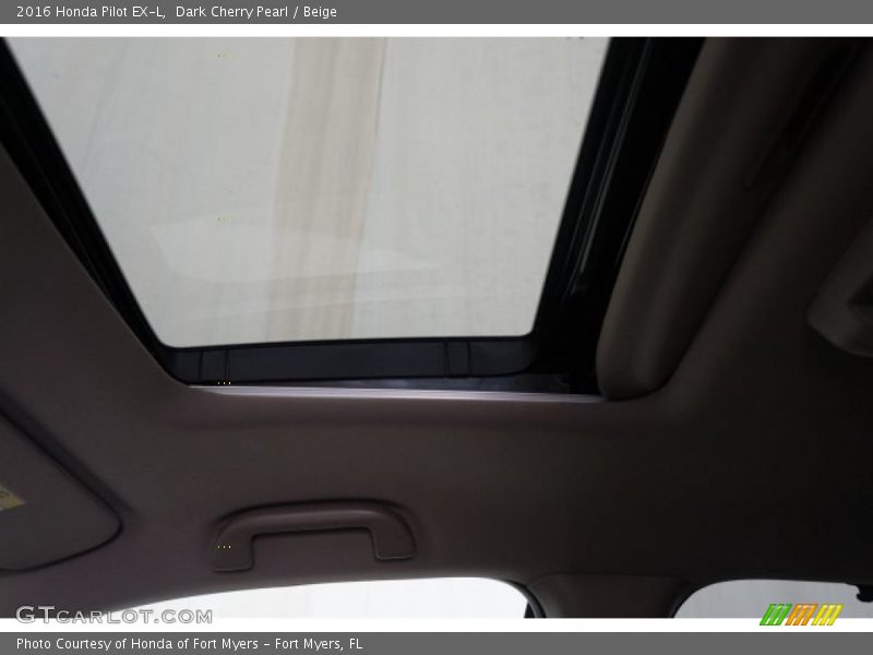 Dark Cherry Pearl / Beige 2016 Honda Pilot EX-L