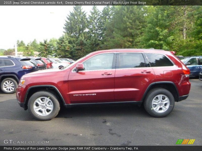 Deep Cherry Red Crystal Pearl / Black/Light Frost Beige 2015 Jeep Grand Cherokee Laredo 4x4