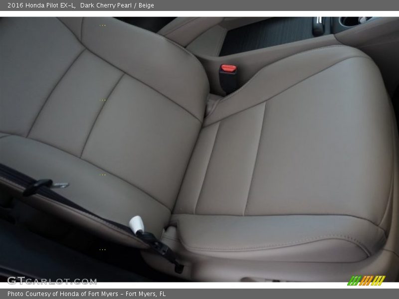 Dark Cherry Pearl / Beige 2016 Honda Pilot EX-L