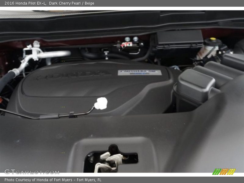 Dark Cherry Pearl / Beige 2016 Honda Pilot EX-L
