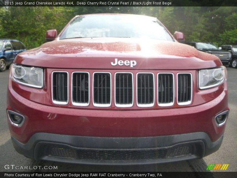 Deep Cherry Red Crystal Pearl / Black/Light Frost Beige 2015 Jeep Grand Cherokee Laredo 4x4