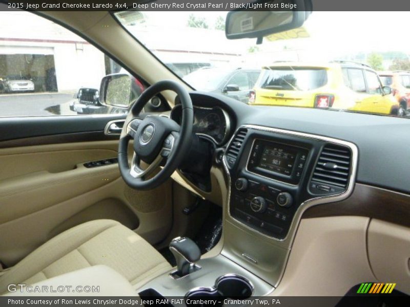 Deep Cherry Red Crystal Pearl / Black/Light Frost Beige 2015 Jeep Grand Cherokee Laredo 4x4