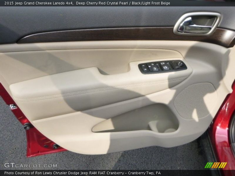 Deep Cherry Red Crystal Pearl / Black/Light Frost Beige 2015 Jeep Grand Cherokee Laredo 4x4
