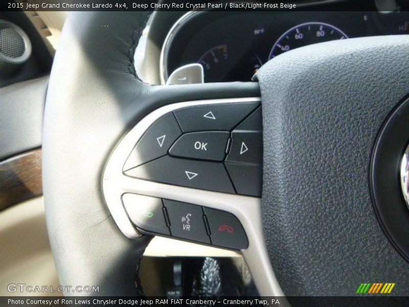 Deep Cherry Red Crystal Pearl / Black/Light Frost Beige 2015 Jeep Grand Cherokee Laredo 4x4