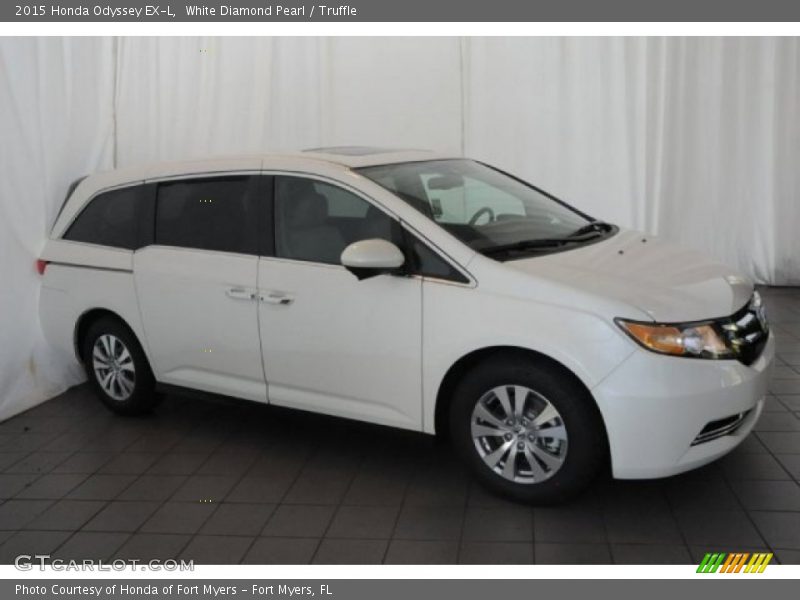 White Diamond Pearl / Truffle 2015 Honda Odyssey EX-L