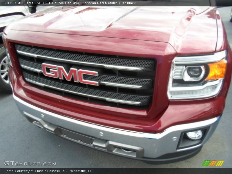 Sonoma Red Metallic / Jet Black 2015 GMC Sierra 1500 SLT Double Cab 4x4