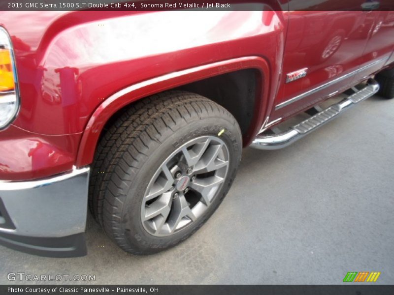 Sonoma Red Metallic / Jet Black 2015 GMC Sierra 1500 SLT Double Cab 4x4