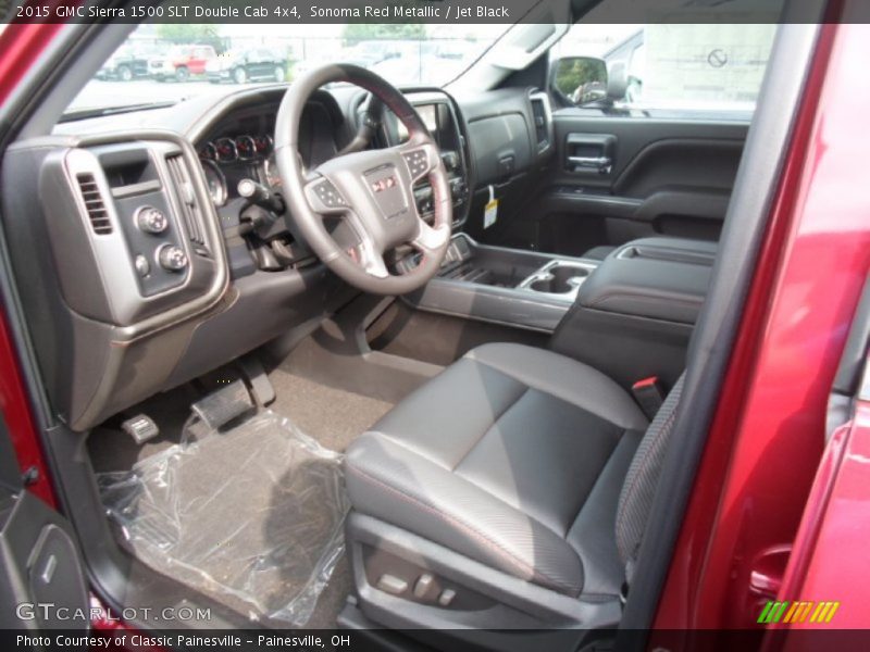 Sonoma Red Metallic / Jet Black 2015 GMC Sierra 1500 SLT Double Cab 4x4
